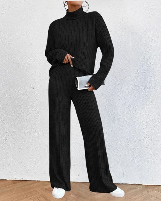 Conjunto de Mujer de Punto - Cuello Alto - Mangas Largas