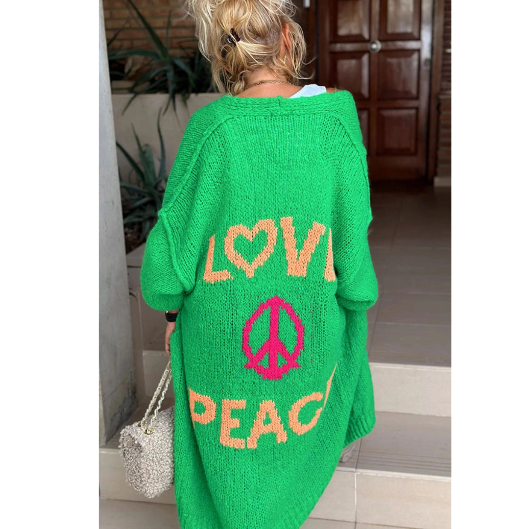 Emma elegant bohemian cardigan in soft knit