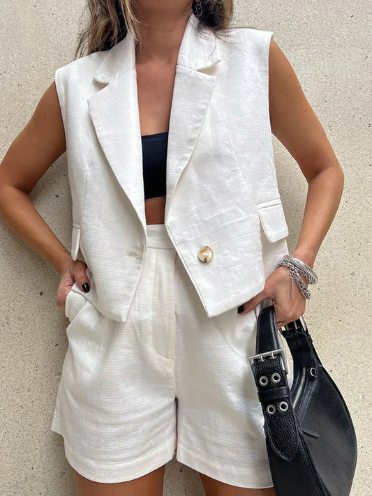 Conjunto Blazer Sin Mangas Mujer