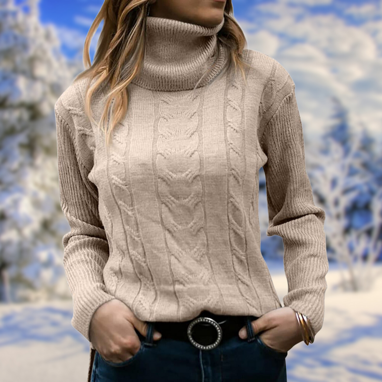 Emma – Elegant and warm twisted turtleneck sweater