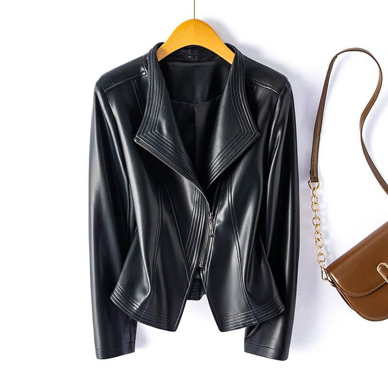 Emma Elegant Vegan Leather Jacket