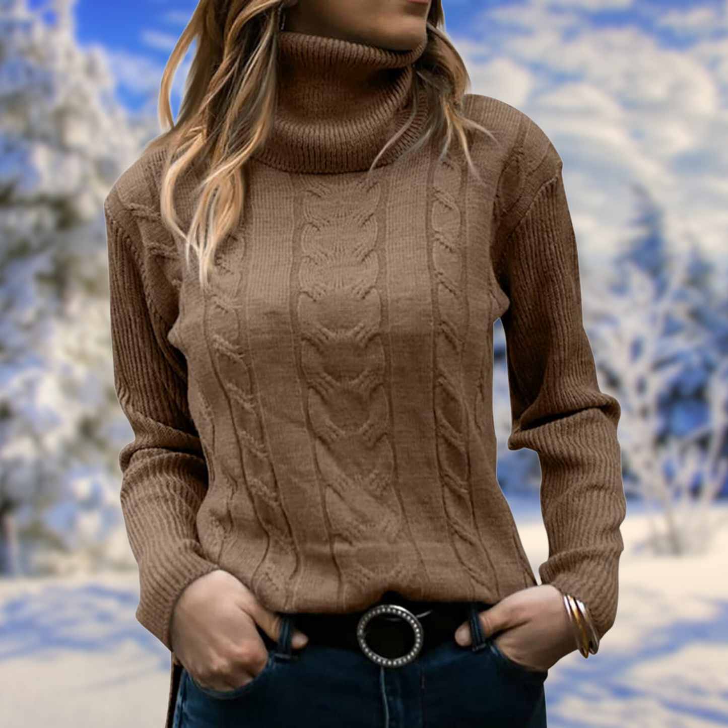 Emma – Elegant and warm twisted turtleneck sweater