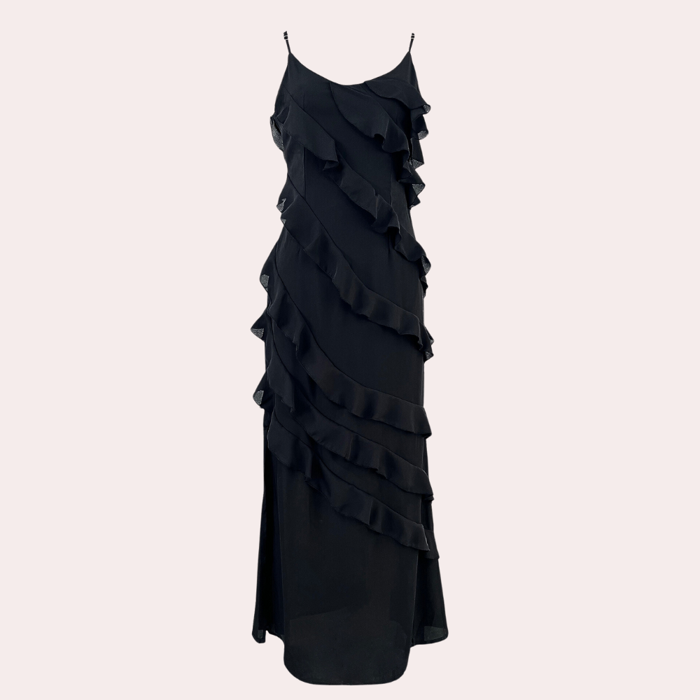 Evening Dress for Women - Long Fitted - Thin Straps
