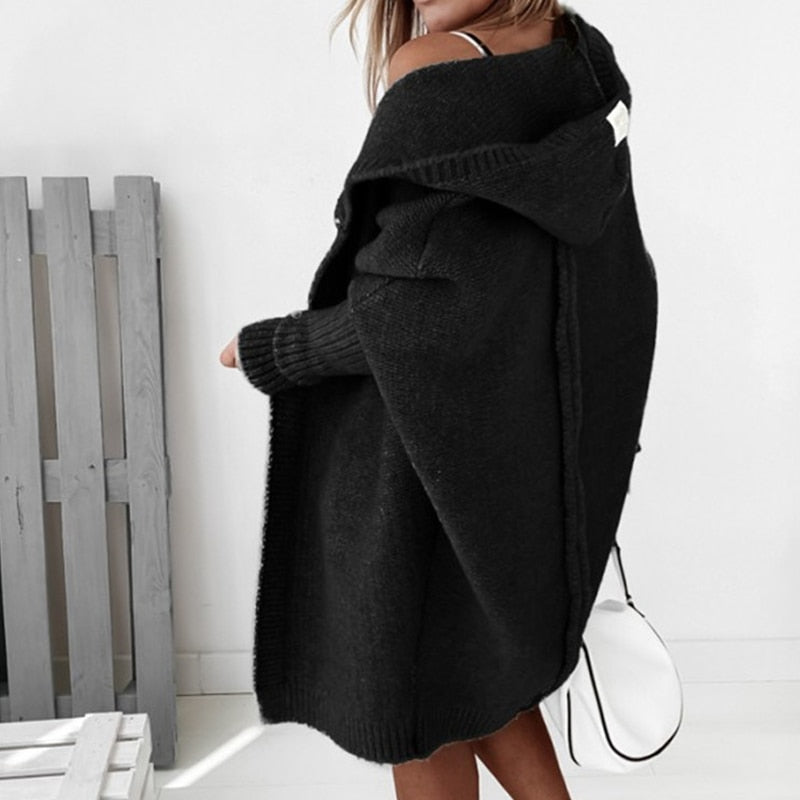 Emma – Soft knitted cardigan with hood