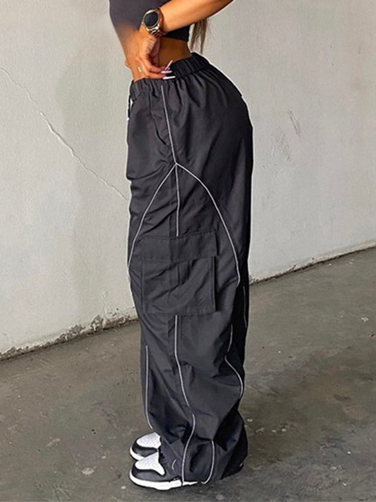 Women's Cargo Pants - Elastic Waistband