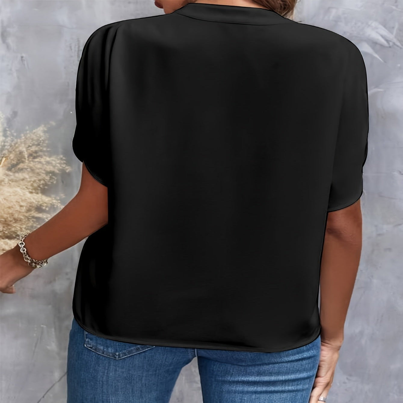 Women's Blouse - Short Split Sleeves