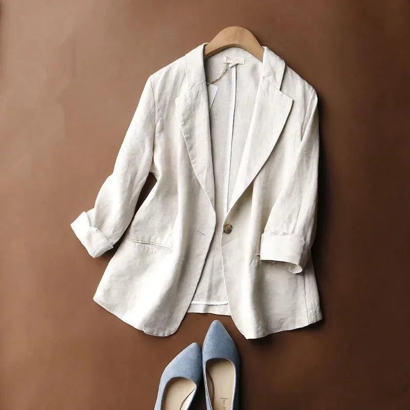 Léa Elegant Linen Blazer