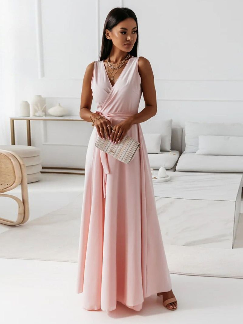 Long Dress for Women - Sleeveless - Elegant Flared Cut