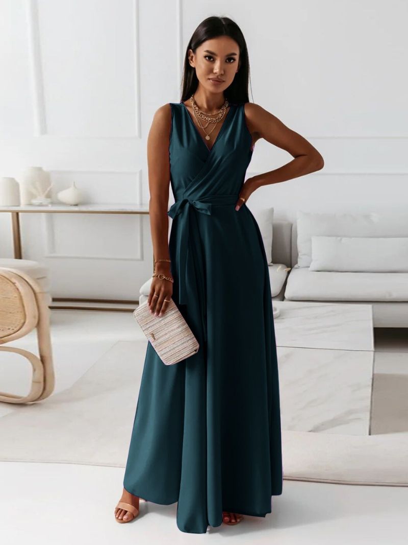 Long Dress for Women - Sleeveless - Elegant Flared Cut