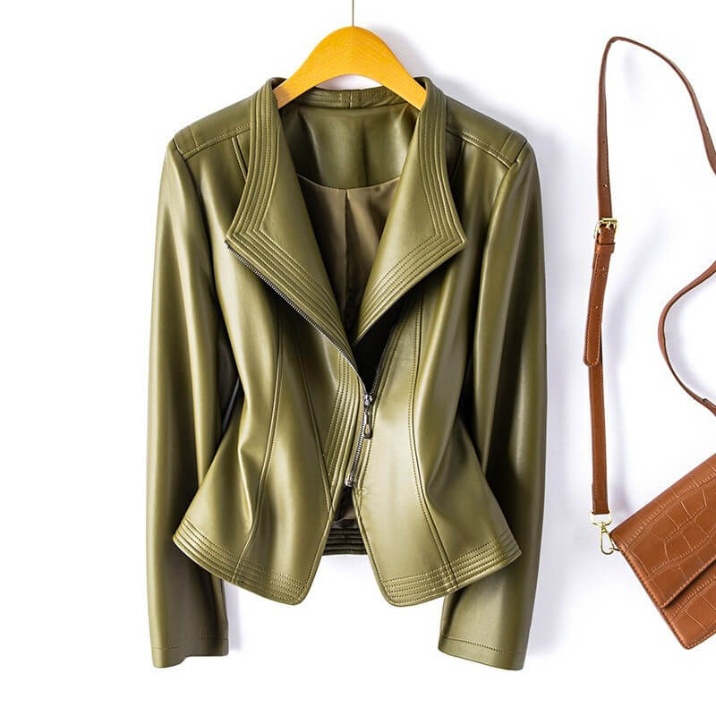 Emma Elegant Vegan Leather Jacket