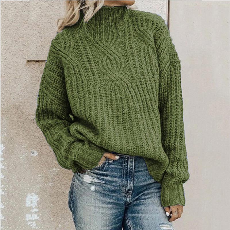 Emma – Soft twisted turtleneck sweater women