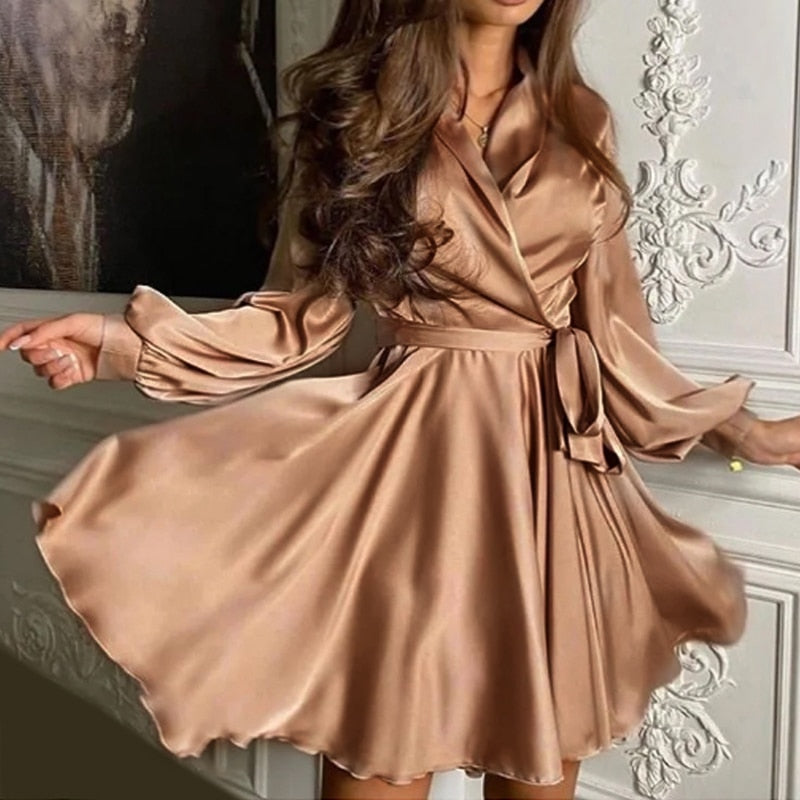 Satin midi dress