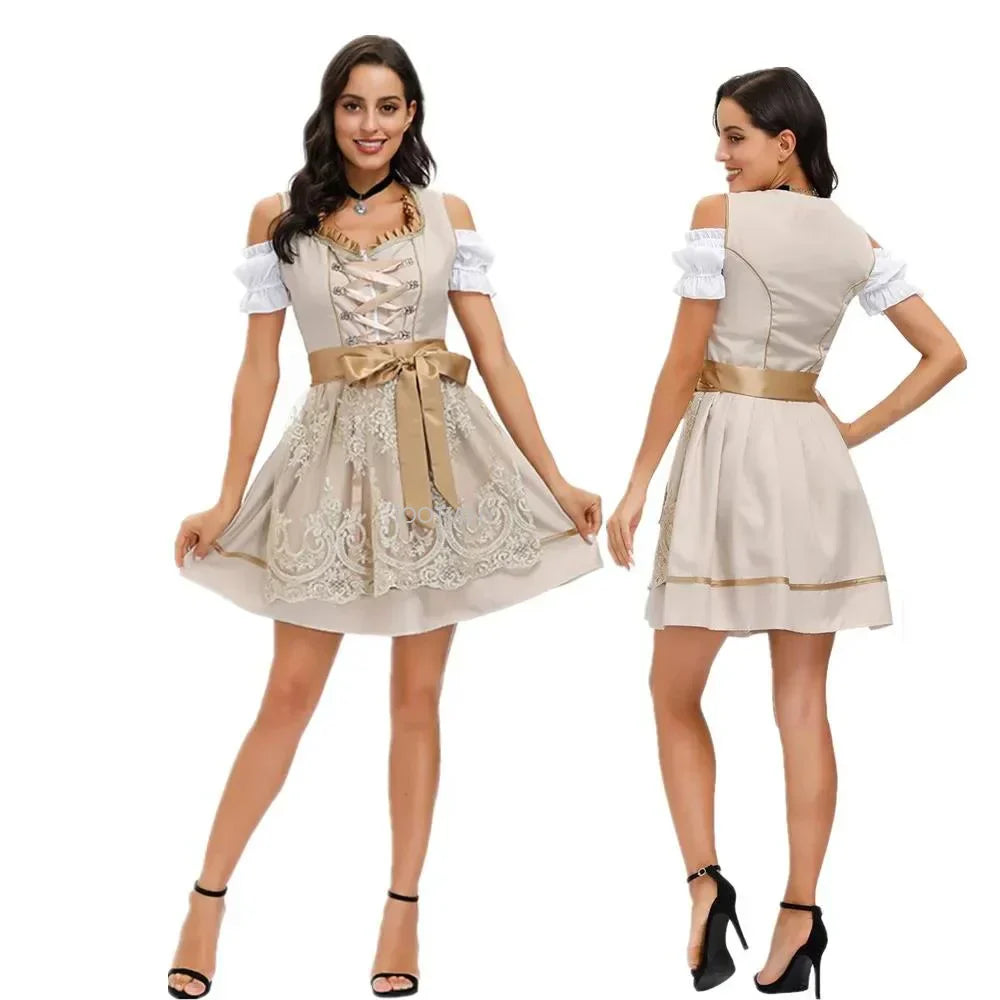 Women's Dirndl Dress - Flared Skirt with Apron