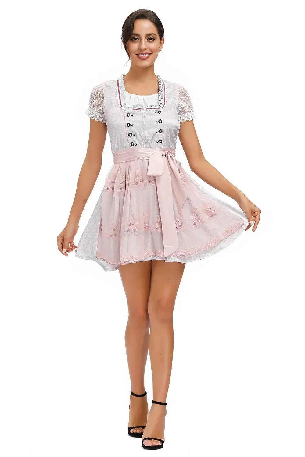 Women's Dirndl Dress - Flared Skirt with Apron