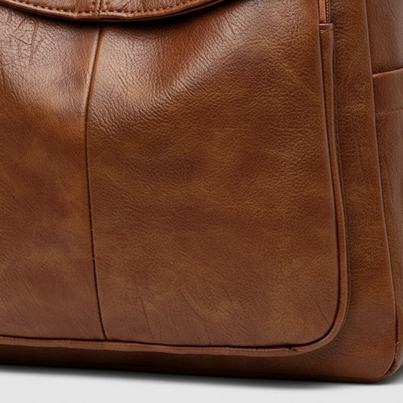 Lena – Sac à Dos Antivol en Cuir Véritable au Design Élégant