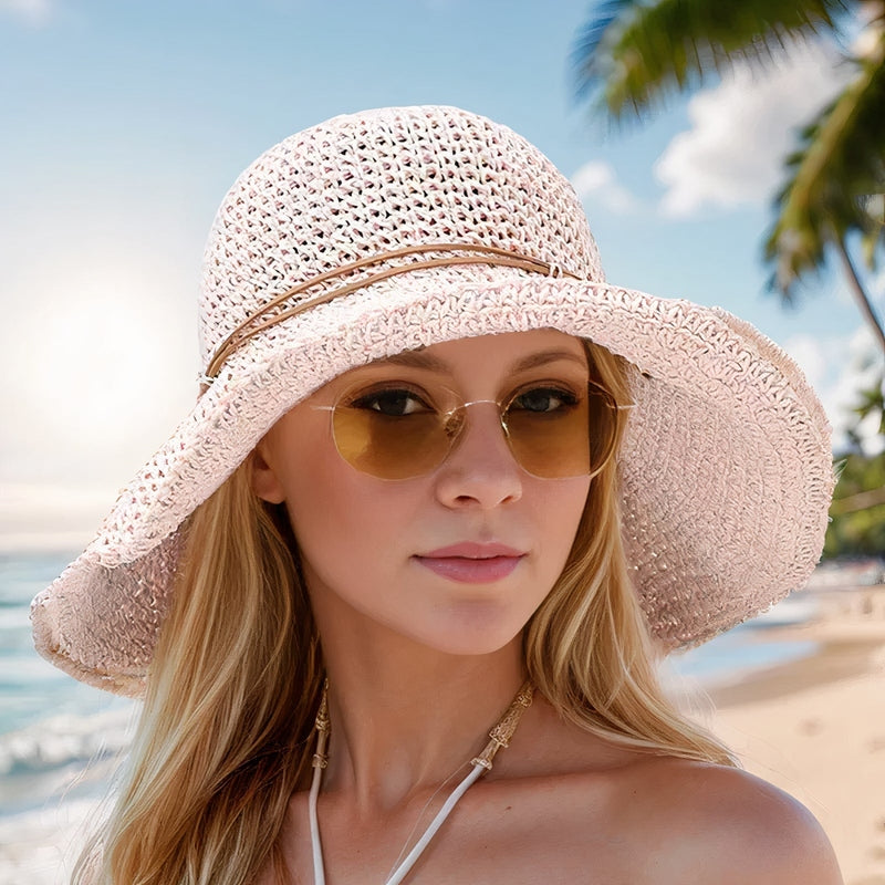 Phoebe – Chapeau de Soleil en Paille Élégant à Large Bord avec Protection UV