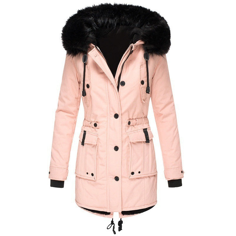 Emma – Warm winter parka with faux fur collar