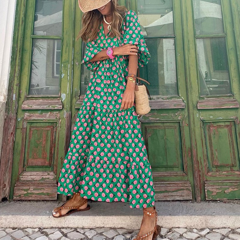 Léa Elegant Long Fluid Dress
