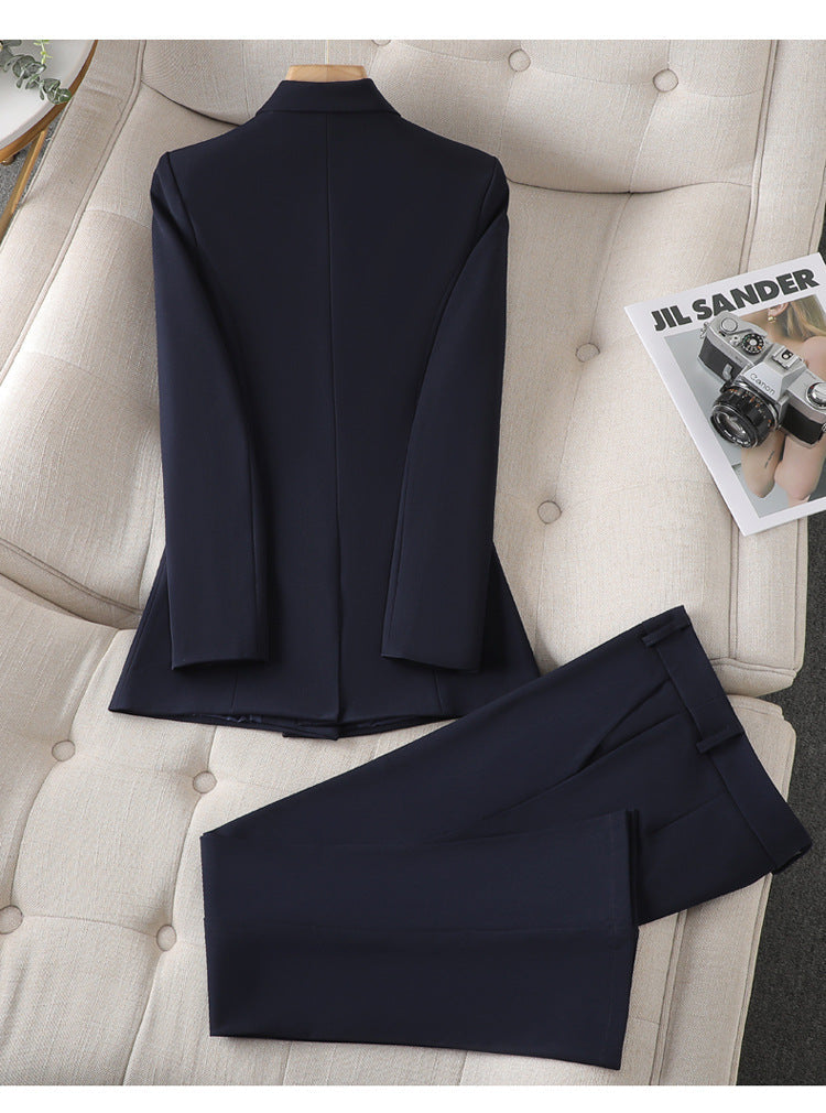 Tailleur Pantalon Femme - Blazer Cintré Croisé