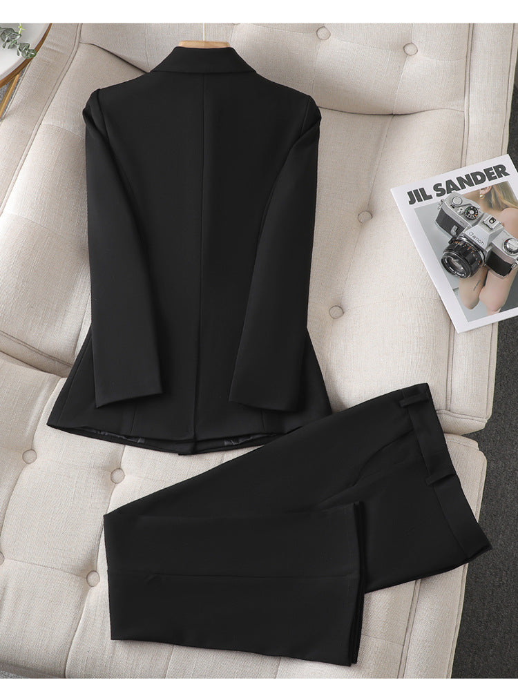 Tailleur Pantalon Femme - Blazer Cintré Croisé