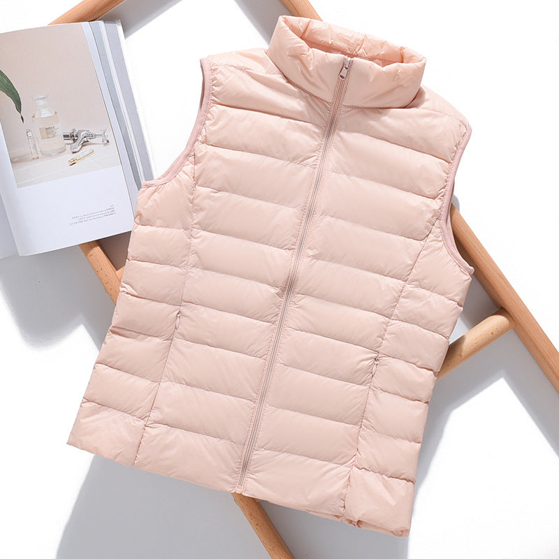 Clara – Lightweight colorful sleeveless down jacket for mid-season