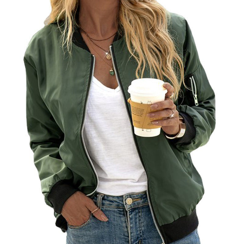 Emma – Elegant zip-up bomber jacket for women