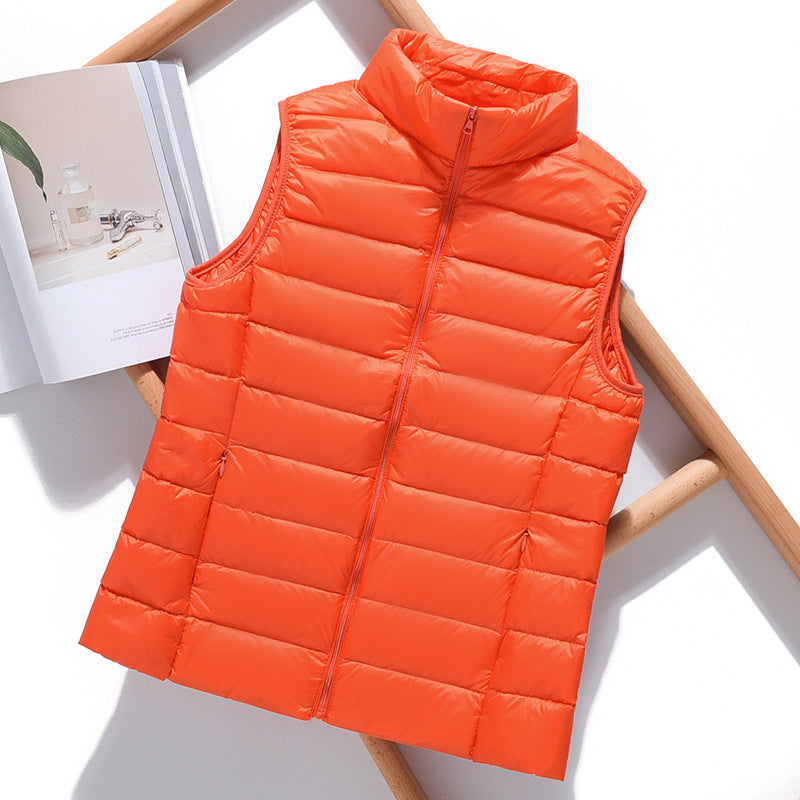Clara – Lightweight colorful sleeveless down jacket for mid-season