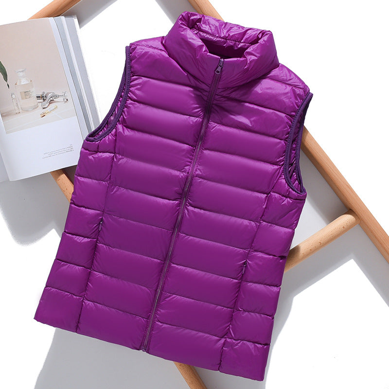 Clara – Lightweight colorful sleeveless down jacket for mid-season