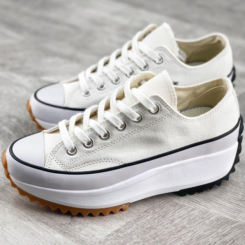 Emma – Elegant platform canvas sneakers