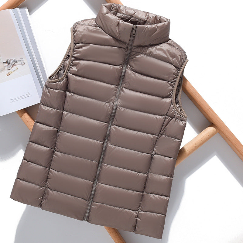 Clara – Lightweight colorful sleeveless down jacket for mid-season