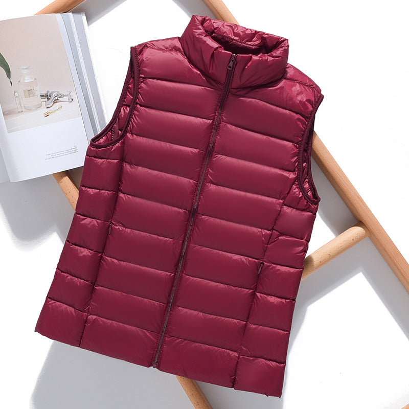 Clara – Lightweight colorful sleeveless down jacket for mid-season