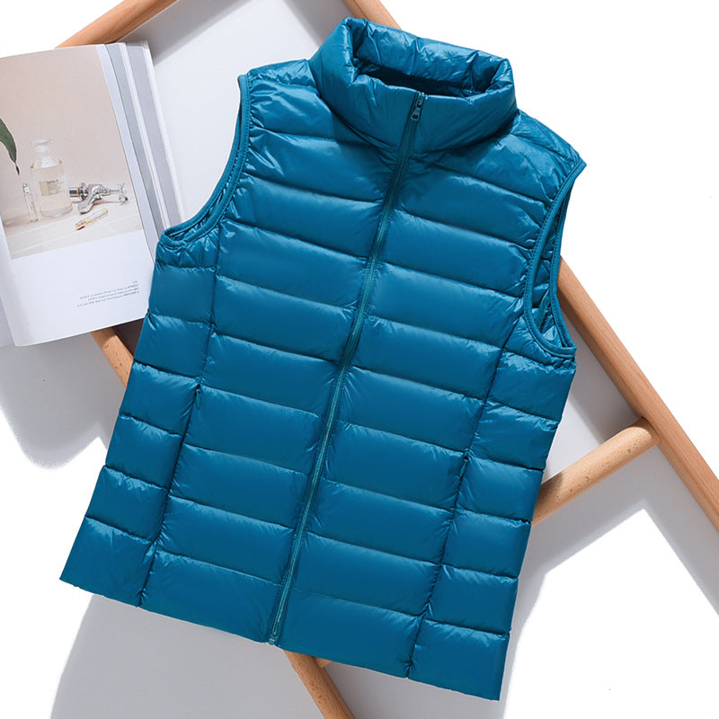 Clara – Lightweight colorful sleeveless down jacket for mid-season