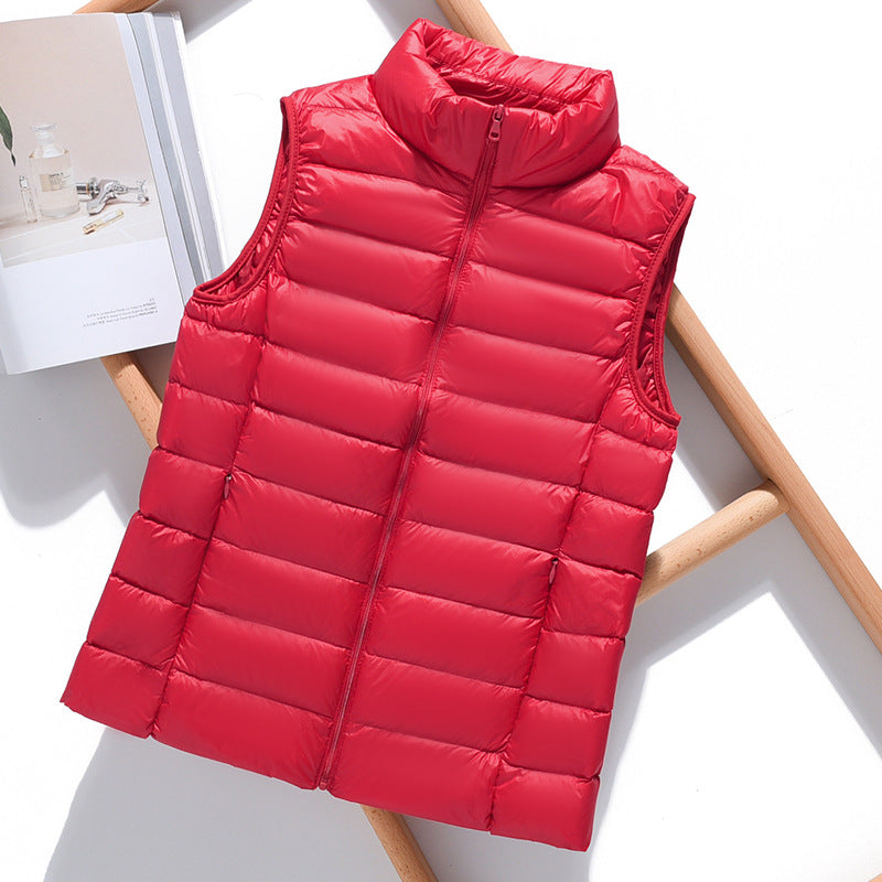 Clara – Lightweight colorful sleeveless down jacket for mid-season