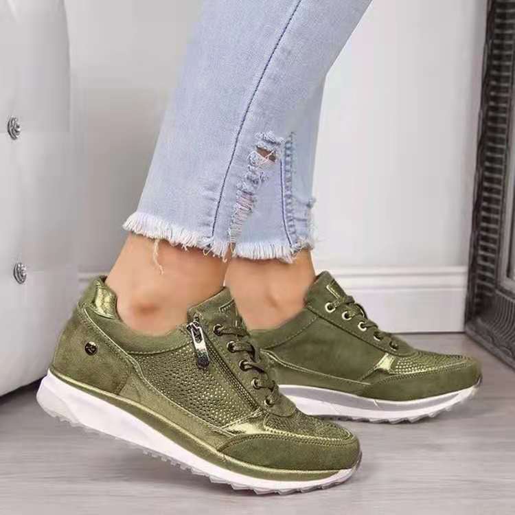 Emma Comfortable Elegant Sneakers with Side Zip