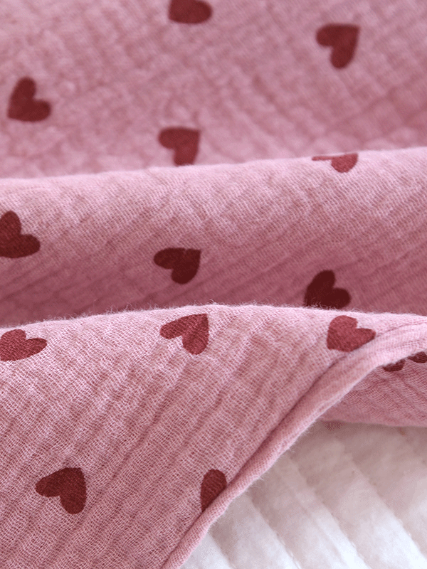 Sophie – Douce et élégante pyjama longue en coton à imprimé cœurs