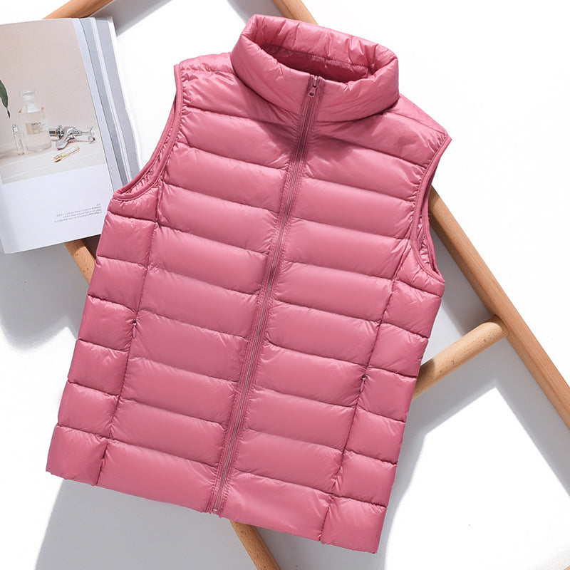 Clara – Lightweight colorful sleeveless down jacket for mid-season