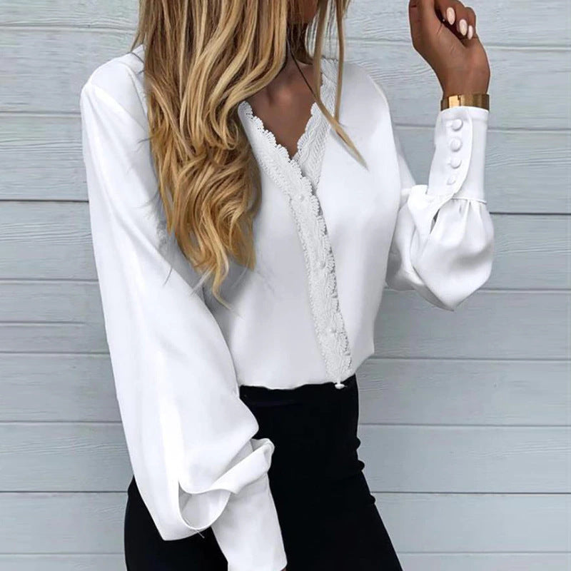 Women's Blouse - Long Puff Sleeves