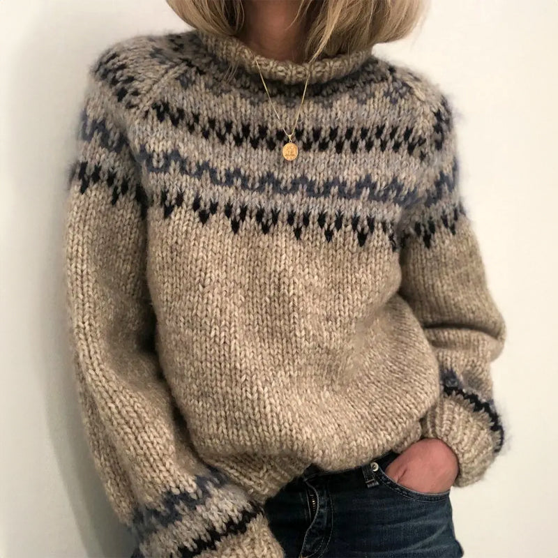 Léa – Warm and comfortable sweater with timeless Nordic pattern
