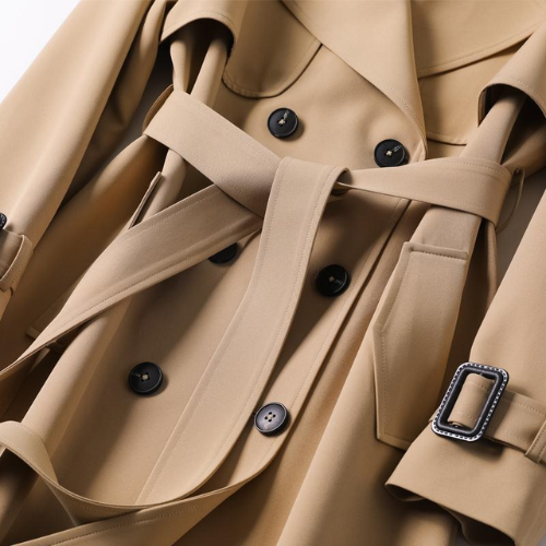Emma – Trench élégant en polyester structuré