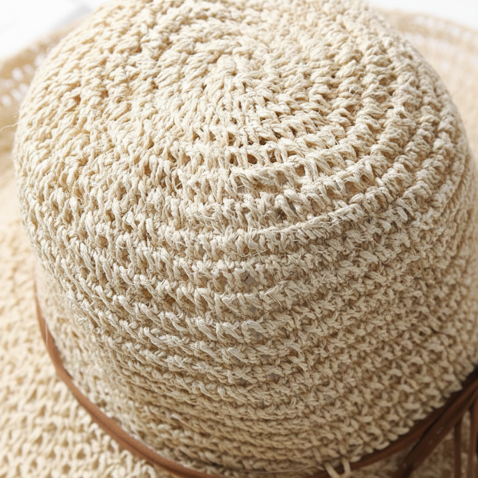 Phoebe – Sombrero de Sol de Paja Elegante de Ala Ancha con Protección UV