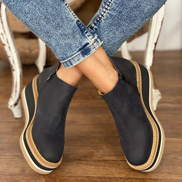 Sophie – Bottines compensées à enfiler pour un style casual chic