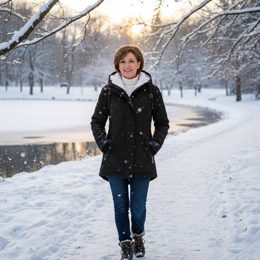 Emma – Parka de invierno elegante forrada de sherpa