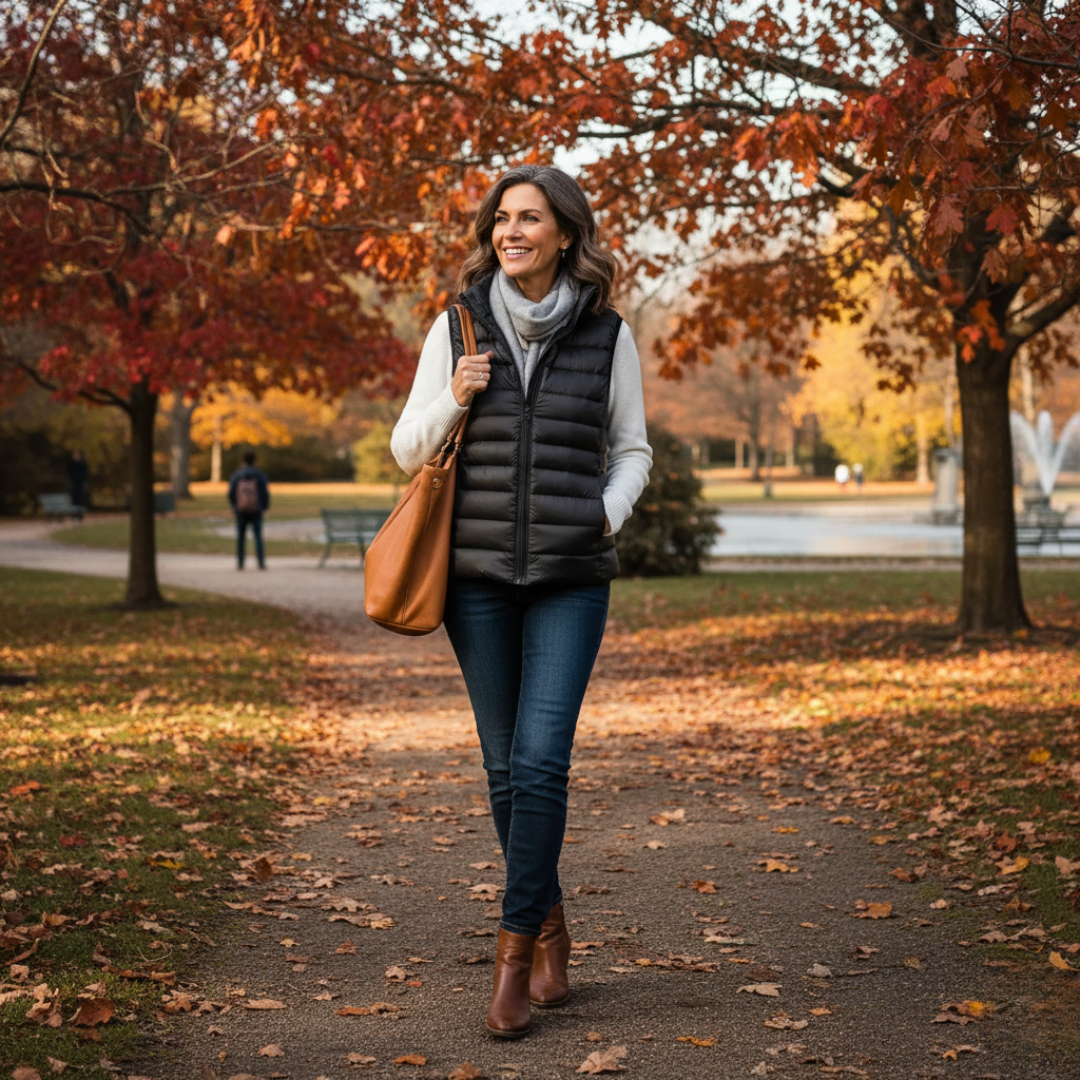 Emma – Lightweight and elegant sleeveless quilted jacket