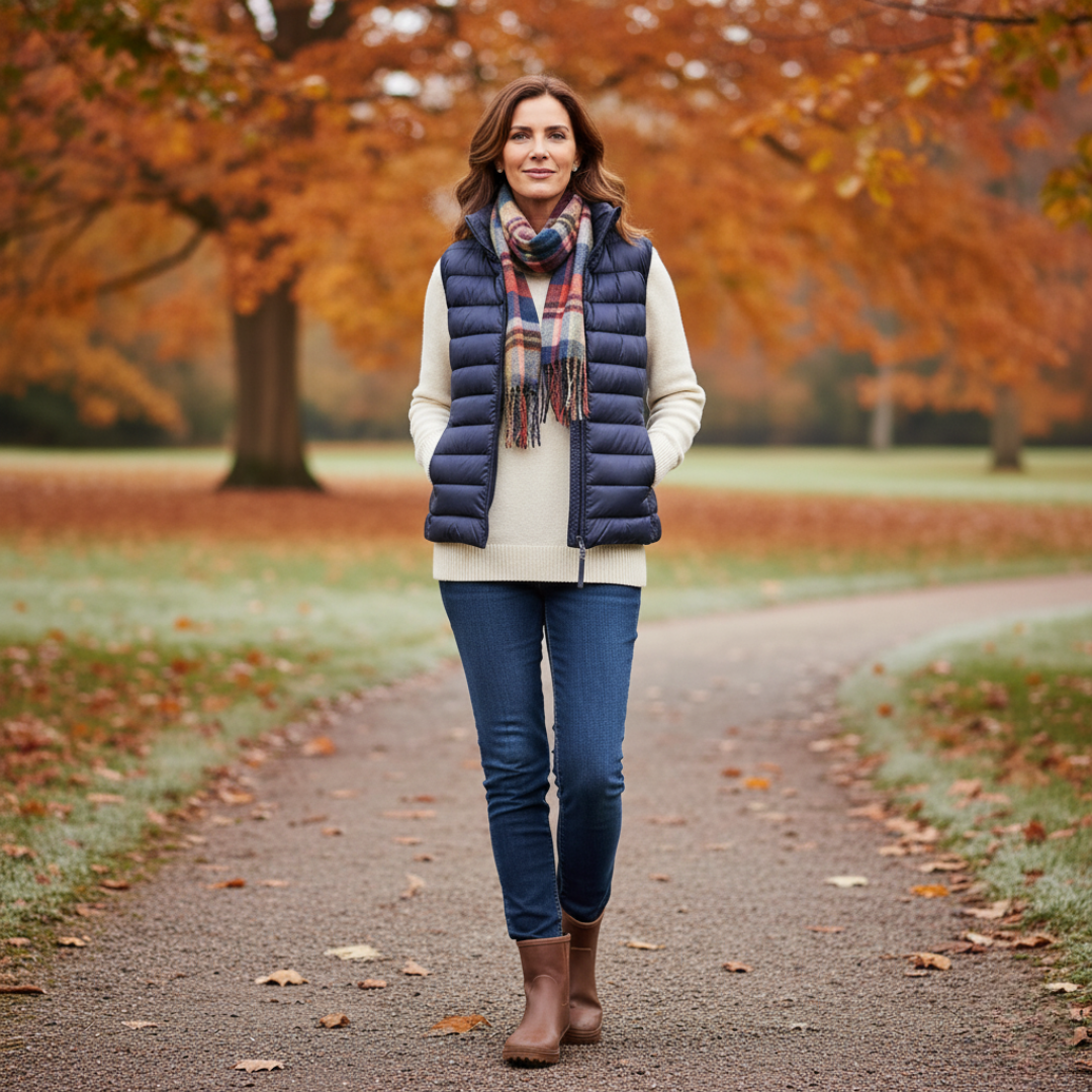 Emma – Lightweight and elegant sleeveless quilted jacket
