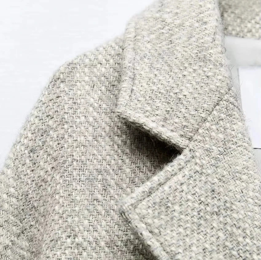 Long Herringbone Coat