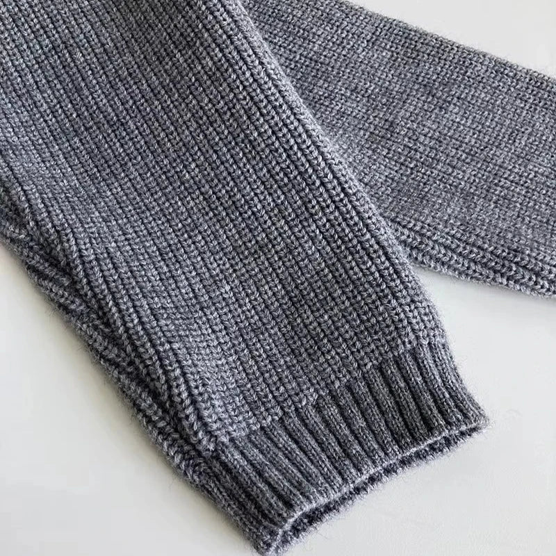 Women's Long Turtleneck Sweater with Zipper