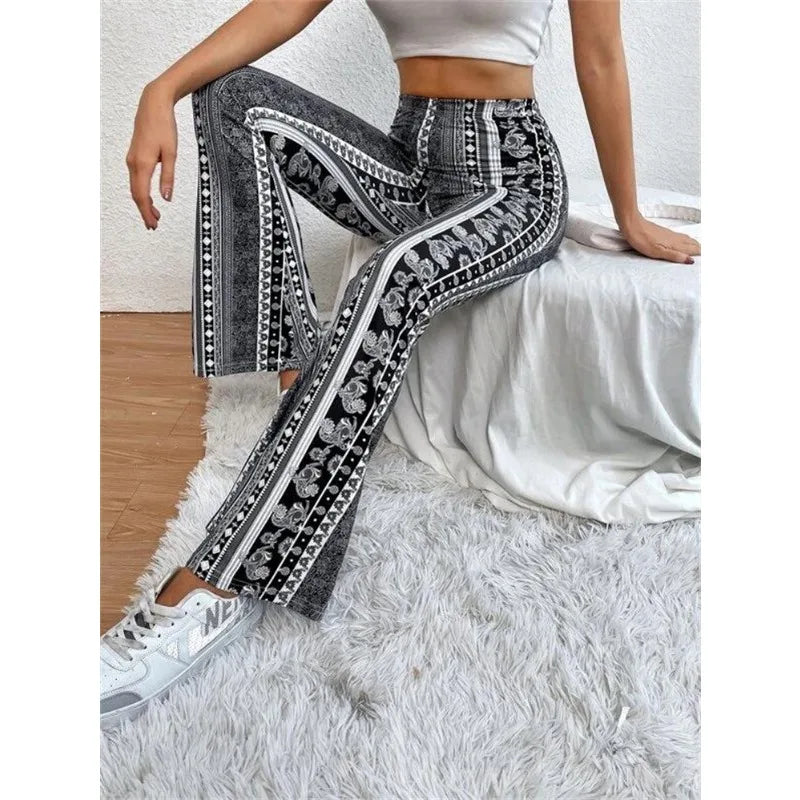 Women's Flared Pants - Vintage Bohemian Style
