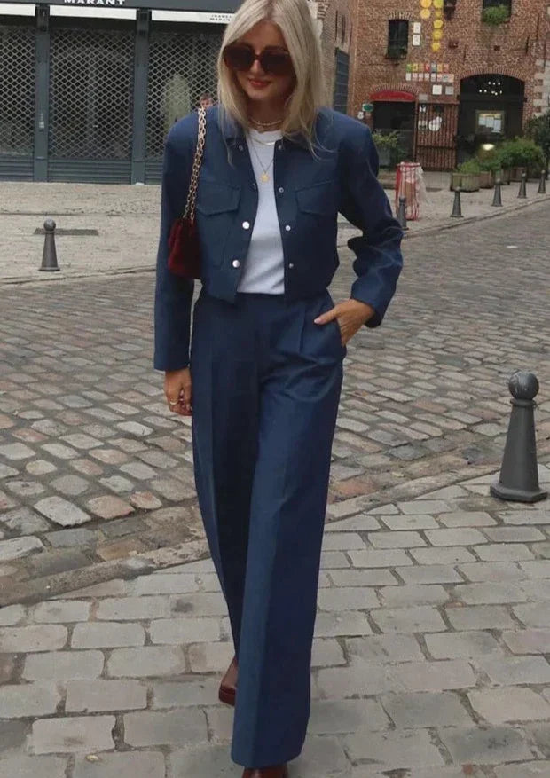 Women's denim streetwear set