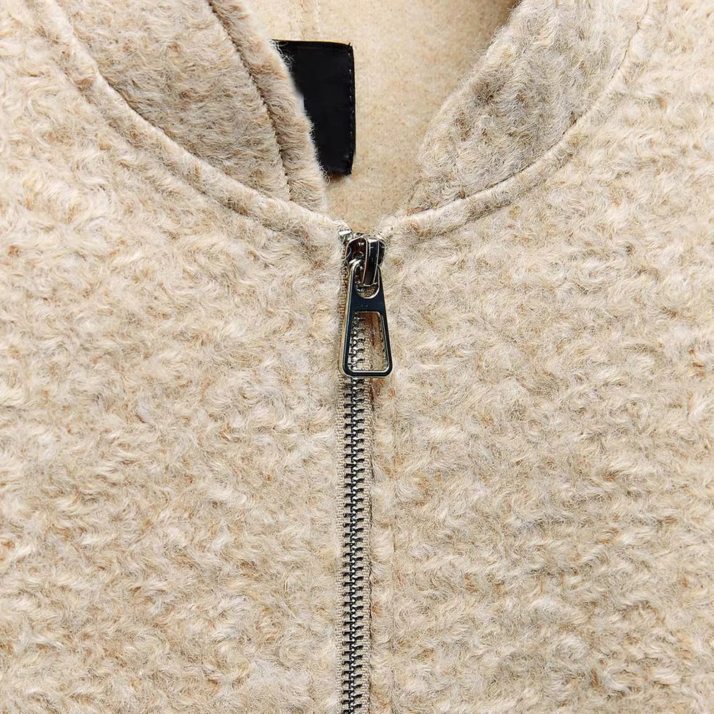 Oversized Zip Bomber Jacket