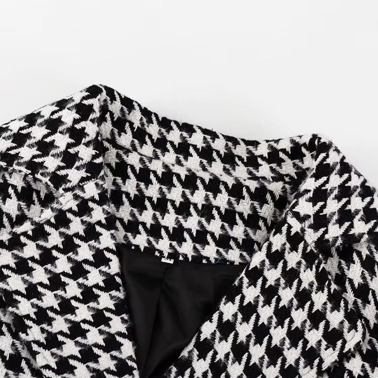 Checked Wool Coat
